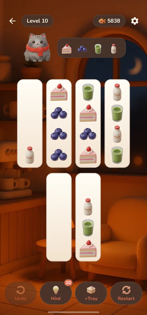 Sorting an order on the evening board